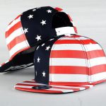 Gorra impresa de la bandera estadounidense de barras y estrellas