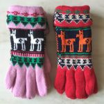 deer jacquard Knitted with polar fleece lining