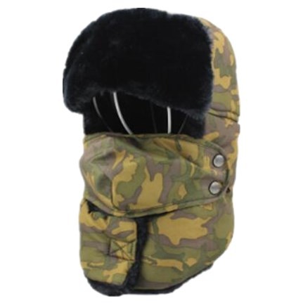 Men Women Winter Trapper Hats Earflap Warm camoflage Ski Hat With Mask