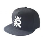 100% Acrylic snap back black cap