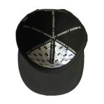 100% Acrylic snap back black cap