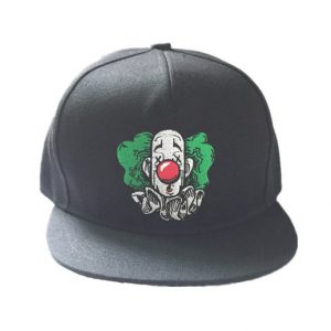 100% Acrylic snap back black cap