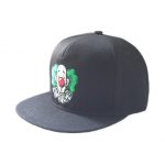100% Acrylic snap back black cap