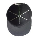 100% Acrylic snap back black cap