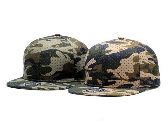 Camouflage pattern snapback caps