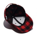 checked baseball cap