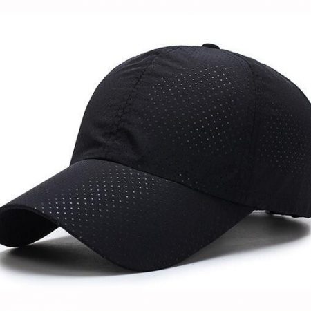 Allover small holes microfiber baseball cap