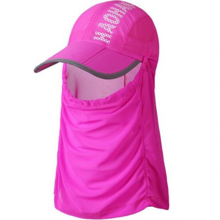 Sunshade hat with cover for face and neck