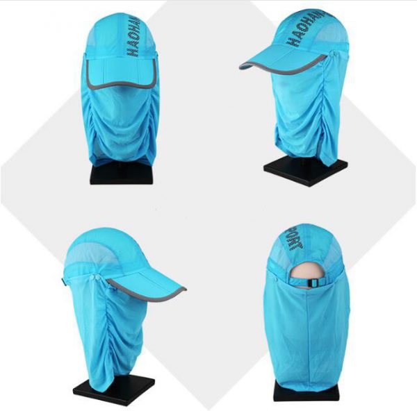 Sunshade hat with cover for face and neck