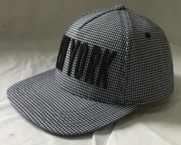 Herringbrone fabric snap back cap