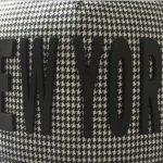 Herringbrone fabric snap back cap