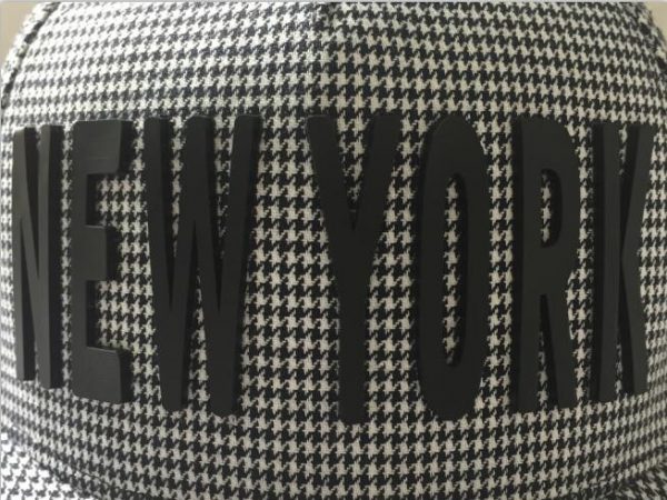 Herringbrone fabric snap back cap