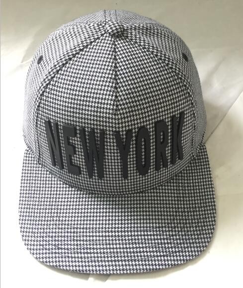 Herringbrone fabric snap back cap