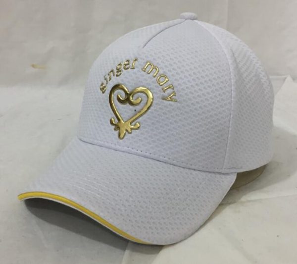 White polyester mesh liquid metal baseball cap