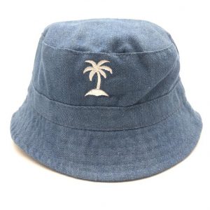 Embroidery Denim Bucket Hat Boy Summer Cap