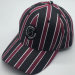 Burgundy Stripes Women Baseball Cap