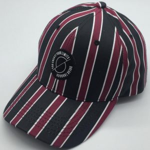 Burgundy Stripes Women Baseball Cap