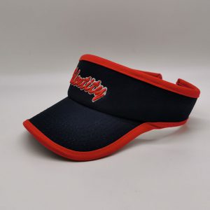 Navy/red cotton twill visor