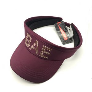 Burgundy Satin Sports Visor