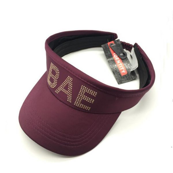 Burgundy Satin Sports Visor