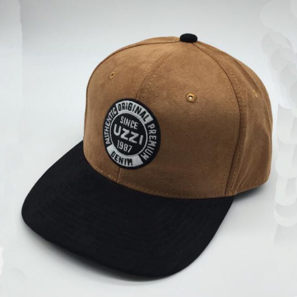 UZZI suede snapback cap