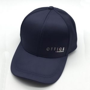 Ladies satin silver foil print cap