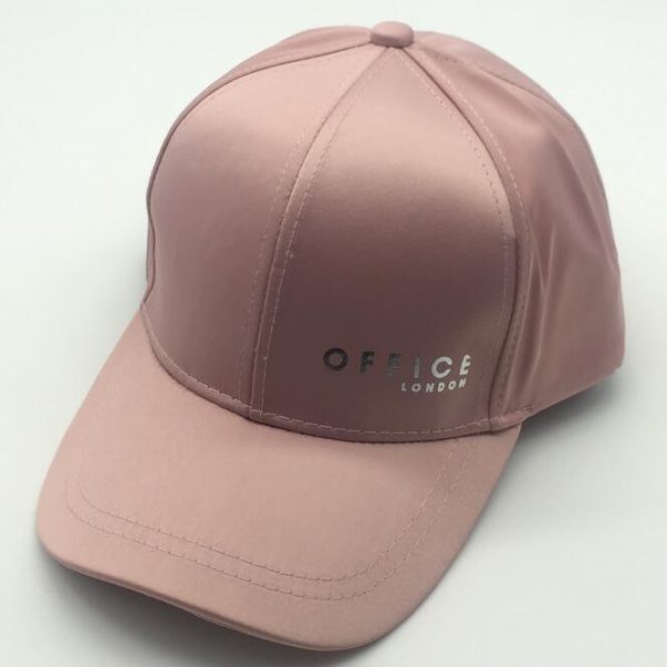 Ladies satin silver foil print cap