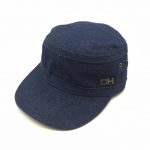 Navy Denim military cap
