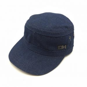 Navy Denim military cap