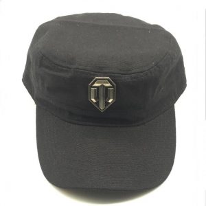黑色帆布金属徽章军帽