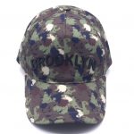 Camo style rubber print baseball cap