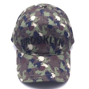Camo style rubber print baseball cap