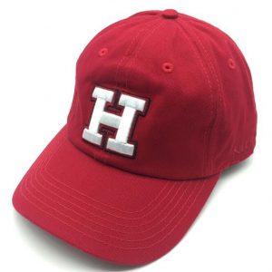 “H” embroidered burgundy dad cap