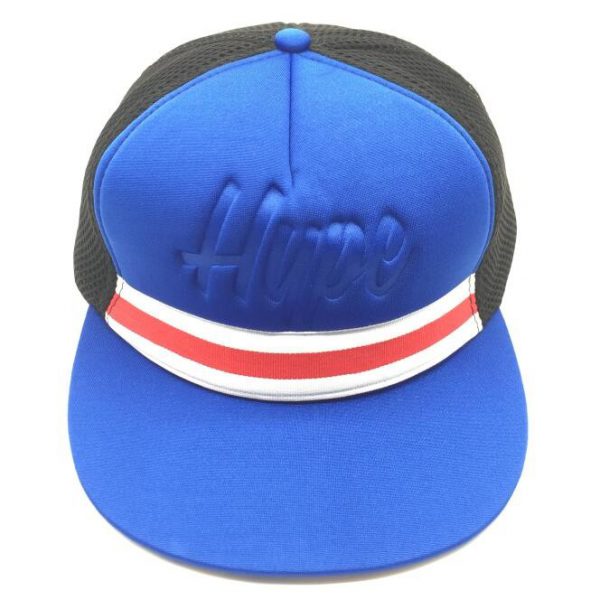 Ribbon and Embossed Royal Baseball Cap