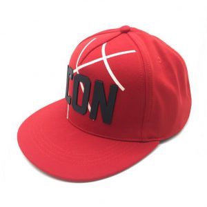 ICON red jersey snapback cap