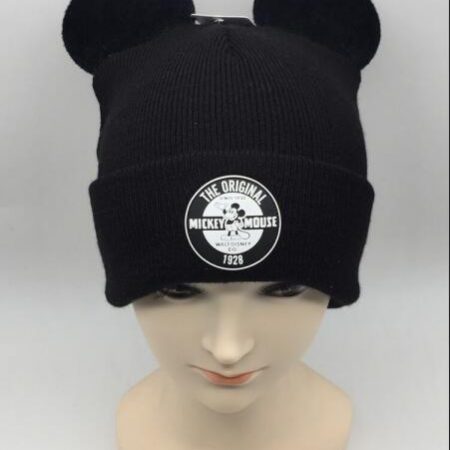 Mickey Mouse knitted hat with ears