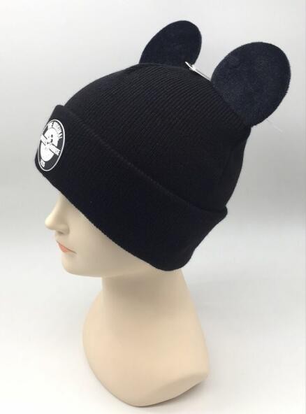 Mickey Mouse knitted hat with ears