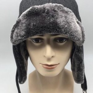 Wool and Fur Aviator Hat with Earflaps