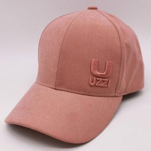 UZZI skin pink suede cap