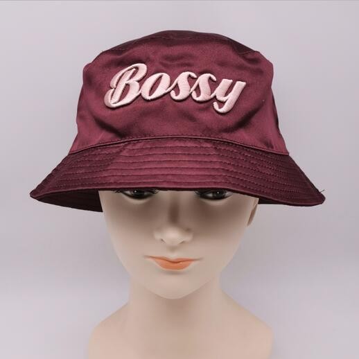 Bossy embroidery satin bucket
