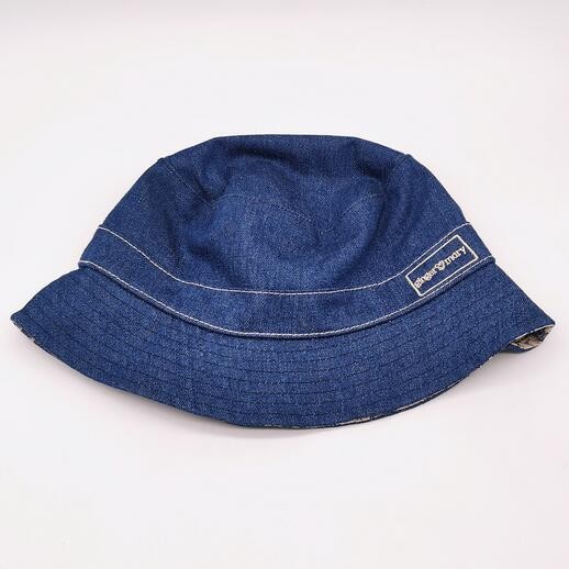 Ladies jean reversible bucket hat