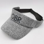 Raised Print Heather Gray Jersey Visor