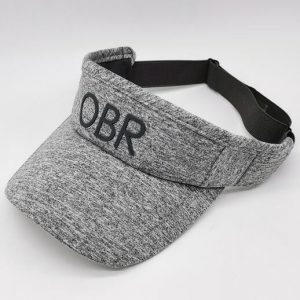 Raised Print Heather Gray Jersey Visor