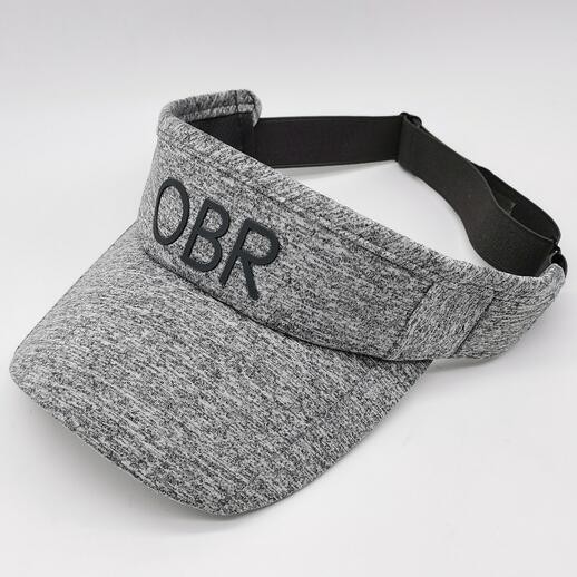 Raised Print Heather Gray Jersey Visor