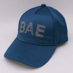 Stones studded satin cap