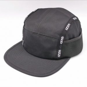 Polyester camper cap with mesh pockets