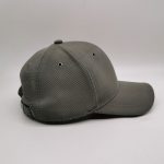 Grey textured fabric branded cap