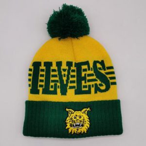 Jacquard and embroidery knitted hat beanie