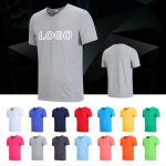 Promotional short sleeve V neck T-shirt