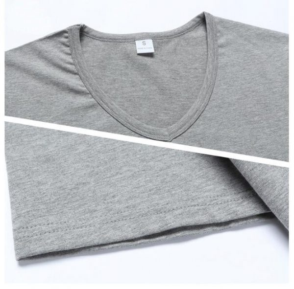 Promotional short sleeve v neck T-shirt